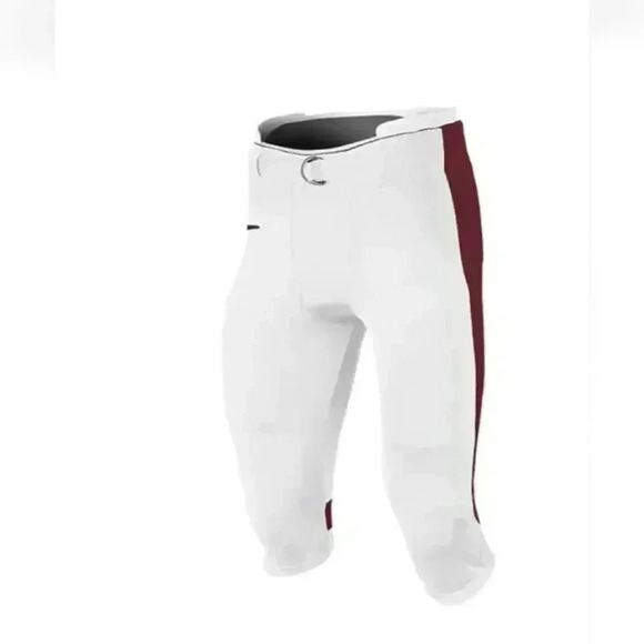 Nike Men's Open Field Football Pants White/Cardinal Red# 615745/104 NWT L or XL - Picture 1 of 8
